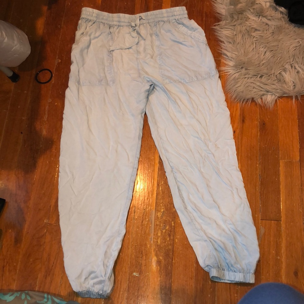Blue Chambray Joggers